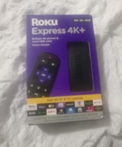 Roku Express 4K+ | Roku Streaming Device 4K/HDR, Roku Voice Remote, Free & Live TV 49 618myJyexyL