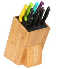 Alternative view of Mantello Knife Block- Universal Knife Holder- Bamboo Wood, Kitchen Knife Holder, Extra Large Knife Storage, Universal Knife Block, Knife Block Without Knives