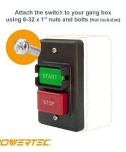 POWERTEC 71008 110/220V Single Phase On/Off Switch, 3HP, fits Table Saw, Router Table, Drill Press, Bench Saw, Band Saw 20 618o 1A9dVL