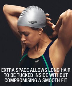 Speedo Silicone Long Hair Swim Cap White 11 618o8TaYvqL