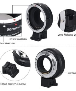 Commlite CM-EF-EOS M Auto-Focus Lens Mount Adapter for EF/EF-S Lens to Canon EOS M (EF-M Mount) Mirrorless Camera Lens Converter Ring for Canon EOS M1 M2 M3 M5 M6 M10 M50 M100 EF-EOS M 34 618qTnJqKML