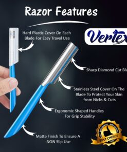Beard Shaping Tool Razor Mustache - Straight Edge Travel Razors For Bags Grooming Kit Blade Trimmer For Men After Black Color Dye Balm Oil Wash Replacement Disposable Stainless Steel Eyebrow Clippers 34 618qvO0RQL