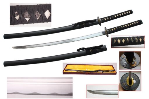 MysticalBlades Black 41" Date Masamune Hand Forged Battle Ready Samurai Warrior Katana & Sword Case