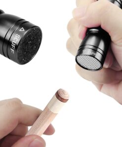 SelfTek 1Pc Snooker and Pool Cues Tips Bowtie 3 in 1 Tip Tool with Tapper Scuff and a Tips Pick… black 10 618rlOKki7L