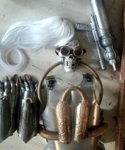 Metal Armour Hand Gloves Pair with Inviting Decor Appeal-(36302) halloween Gloves 33 618sUUYvhhL