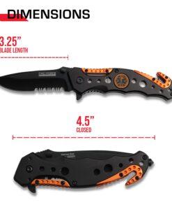 NDZ Performance TAC-Force Spring Assisted Opening EMT EMS Orange Rescue Folding Pocket Knife New 28 618tGX206XL