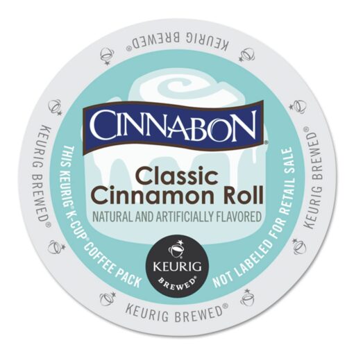 Cinnabon Classic Cinnamon Roll, Single-Serve Keurig K-Cup Pods, Flavored Coffee, 24 Count 24 Count (Pack of 1)