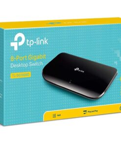 TP-Link 8 Port Gigabit Ethernet Network Switch | Plug and Play | Desktop or Wall-Mount | Plastic Case Ethernet Splitter | Fanless | Traffic Optimization | Unmanaged (TL-SG1008D),Black 23 618unYT46tL
