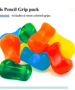 The Pencil Grip Neon, Universal Ergonomic Training Gripper for Righties and Lefties, 6 Count Assorted Colors (TPG-11306) 6 Count (Pack of 1) 13 618vuI3O4ML