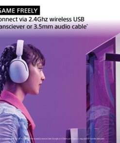 Sony INZONE H5 Wireless Gaming Headset, 360 Spatial Sound, Works with PC, PS5, 28 Hour Battery, 2.4Ghz Wireless and 3.5mm Audio Jack, WH-G500 White H5 Gaming Headset 17 618wMEK4hKL