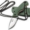 TONIFE Fixed Blade Neck Knife Full Tang 4-5/8 Inch Overall with Kydex Sheath and Ball Chain (Army Green) Army Green 18 618wSDyv3RL