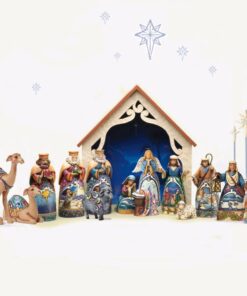 Jim Shore Heartwood Creek 9-Piece Mini Nativity Set Stone Resin Figurine, 9.75” 15 618xEftDhL