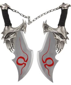 Armory Replicas Twin Blade Kratos Sword Set - Real Metal Blades of Chaos Replica with Display Plaque - Perfect for War Sword and Kratos Fans 21 618yHtET52L