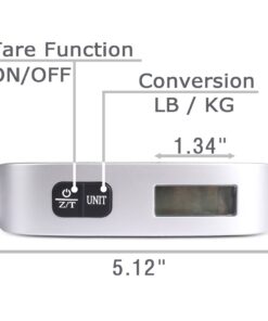 Camry Digital Luggage Scale, Portable Handheld Baggage Scale for Travel, Suitcase Scale with Hook,110 Pounds, Battery Included Red with Overweight Alert 29 618zD5twQXL