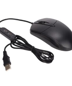 DAUERHAFT Heated Mouse 3 Levels Adjustable Black Ergonomic 1600DPI Wired Heating Mouse for Windows for OS X System Desktop Laptop 13 619 US8Q7XL