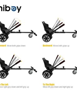 Hiboy HC-01 Hoverboard Kart Seat Attachment Accessory for 6.5" 8" 10" Two Wheel Self Balancing Scooter black printing 14 619 cF5NYL