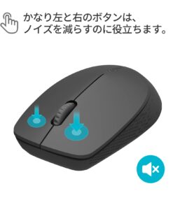 Rapoo Bluetooth 2.4G Wireless Mouse, 2 Bluetooth Channels with 1 USB Receiver Noiseless Mouse, Connect up to 3 Devices, Portable Computer Mice for PC, Tablet, Laptop-Black BLACK 12 619 g3BCpQL