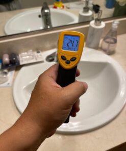 Etekcity Infrared Thermometer Temperature Gun for Cooking, -58°F to 1130°F, Digital Heat Gun for Meat Pizza Oven, Laser Tool for Indoor Outdoor Pool, Cooking, Candy, Griddle Hvac, Yellow 39 6190eJp5BOL