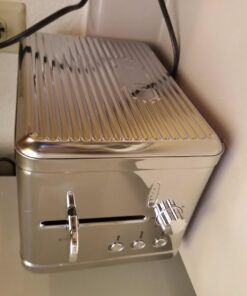 BELLA (14387) Linea Collection 2-Slice Toaster with Extra Wide Slot & Custom Settings, Polished Stainless Steel Chrome 24 6190u 2OETL 3