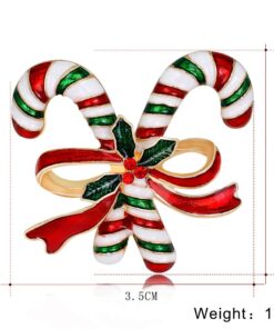 Fesciory Christmas Brooch Pins for Women, Multi-Colored Rhinestone Crystal Enamel Christmas Jewelry Gift for Girls A:Enamel Candy Cane 14 6191AlU4OHL