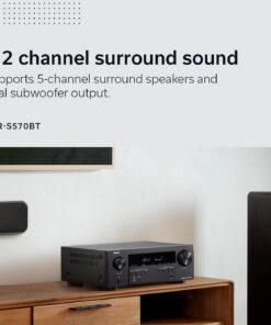 Denon AVR-S570BT 5.2 Channel AV Receiver - 8K Ultra HD Audio & Video, Enhanced Gaming Experience, Wireless Streaming via Built-in Bluetooth, (4) 8K HDMI Inputs, Supports eARC, HD Setup Assistant Black 24 6191uJsvKWL