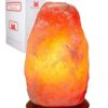 Windsor Seasons Hand Crafted Natural Large 9-Inch Crystal Himalayan Salt Lamp with Neem Wood Base, 6-Feet Cord, Dimmer Switch and Bulb 20 61929wwRxoL
