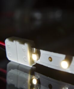 HitLights LED Light Strip Connector, 8mm Single Color 3528-6 Inch Any Angle Strip to Strip, 4 Pack 2Pin 8mm (4Pack) 17 6192aCSmfRL