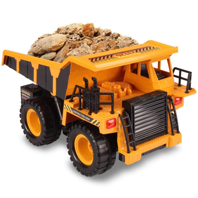 Kid Galaxy Remote Control Dump Truck. 6 Function RC Construction Toy Vehicle, 27 MHz
