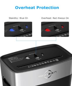 BONSEN Paper Shredder for Home Office, 10-Sheet Cross-Cut Shredder, P-4 High Security Level, Quiet Credit Card Shredder with Jam Proof System, 4 Gallons Bin (S3201) 10-Sheet Cross Cut 20 61941WsbUCL