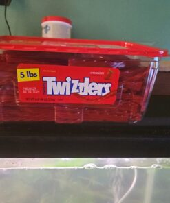 TWIZZLERS Twists Strawberry Flavored Licorice Style, Low Fat Candy Tub, 5 lb 5 Pound (Pack of 1) 33 6194mapOwIL