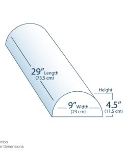 EARTHLITE Bolster Pillow Half Jumbo – Durable Massage Bolster, 100% PU Upholstery incl. Strap Handle/Professional Quality for Massage Tables/Back Pain Relief, Black 9 6195VmsOZsL