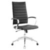 Modway Jive Ribbed High Back Tall Executive Swivel Office Chair With Arms In Black 67 6195fLXjEAS