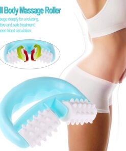 Handheld Massage Roller,Full Body Anti Cellulite 2 Wheels Manual Muscle Massager Fit for Foot Hand Body Neck Head Leg Pain Relief 16 6195wfj74fL
