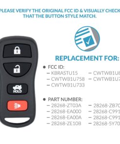 Keyless2Go Replacement for Keyless Entry Car Key Fob Remote for KBRASTU15 CWTWB1U733 19 6196FbS qyL