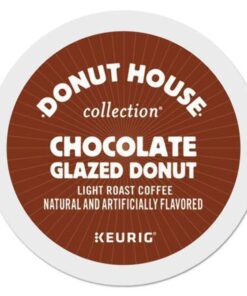 Donut House Collection Chocolate Glazed Donut, Single-Serve Keurig K-Cup Pods, Flavored Light Roast Coffee, 24 Count 24 Count (Pack of 1) 6 6197SttZ3KL