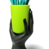 ARAD Hand Cup Pen/Pencil Holder (Black/Green) Black/Green