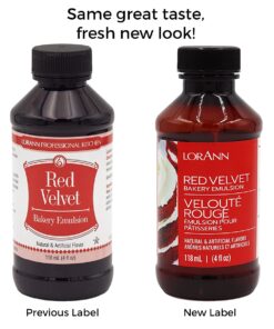 LorAnn Red Velvet Bakery Emulsion, 4 ounce bottle 4 Fl Oz (Pack of 1) 20 6198VFgfKhL