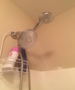 HotelSpa 30 Setting 6" Rainfall Shower Head and Handheld Shower Dual 3-Way Shower Combo with Extra Long Premium 6 ft Stainless Steel Shower-Hose Chrome with 6 ft Hose 26 6199lBVz4L