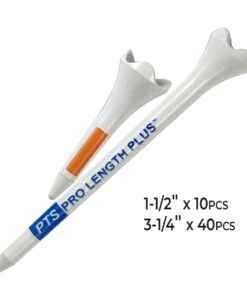 Alternative view of Pride Professional Tee System Plastic Golf Tees (Pack of 50), 40 Count 3-1/4-Inch + 10 Count 1-1/2-Inch,White