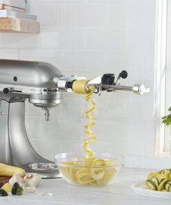KitchenAid Fruit and Vegetable Spiralizer Attachment Stand Mixer, Polished Aluminum Spiralizer - 5 Blades 36 619At3bmLxL