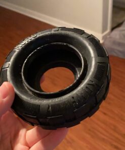 KONG Tires - Durable Dog Chew Toy - Durable Rubber Dog Toy & Treat Dispenser for Power Chewers - Tough Chew Toy for Fetch - Rubber Tire Chew Toy - Medium/Large Dogs Standard Packaging 35 619BUmLzitL