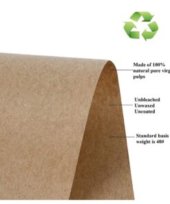 YRYM HT Brown Kraft Butcher Paper Roll - Natural Food Grade Brown Wrapping Paper for BBQ Briskets, Smoking & Wrapping Meats, 18inch x 2100inch (176 ft) - Unbleached Unwaxed and Uncoated Kraft Butcher Paper 001 23 619By0SR5tL