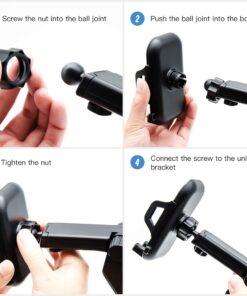 SONKIR Car Phone Mount, Dashboard & Windshield Cell Phone Holder Stand with One-Touch Design 360° Rotation for All Smartphones 25 619DnSTP1L