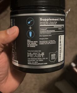 Muscle Feast Creapure Creatine Monohydrate Powder for Muscle Growth Nutritional_Supplement, Vegan Keto Friendly Gluten-Free Easy to Mix, Unflavored, 300g, 55.0 Servings (Pack of 1) 10.58 Ounce 33 619EpEoEvOL