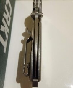 CRKT Squid Folding Pocket Knife: Compact EDC Straight Edge Utility Knife with Stainless Steel Blade and Framelock Handle Silver Stonewash 55 619FhTH4oWL