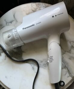 Panasonic nanoe Salon Hair Dryer with Oscillating Quick Dry Nozzle, Folding Hair Dryer for Travel and Home, 3 Airflow Settings for Easy Styling and Healthy Hair - EH-NA2C-W (White) Compact Hair Dryer w/ 1 attachment 48 619Fy3JDV3L