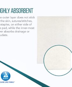 Dynarex Non-Adherent Pads-Sterile, Individually Packaged, Non-Stick Wound and Burn Care, Soft & Highly Absorbent, 3” x 4”, 1 Box of 100 Non-Adherent Pads-Sterile 12 619H0zDRxNL