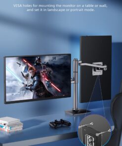 UPERFECT Portable Monitor 18.5 inch 100Hz 100% sRGB 1080P Portable Laptop Monitor w/Smart Cover, VESA & Speakers, Frameless IPS HDR Gaming Monitor USB-C HDMI Travel Second Monitor 18.5-100Hz 25 619HIcxm6ZL