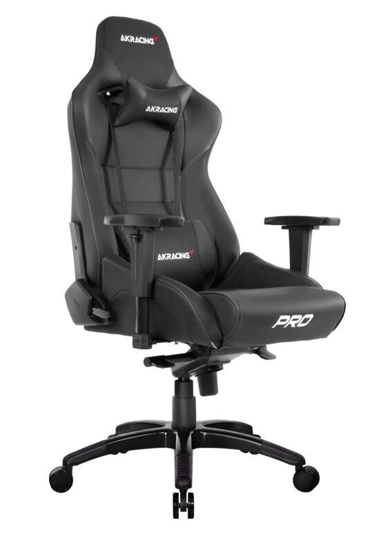 AKRacing Masters Series Pro Luxury XL Gaming Chair, adjustable, BLACK Faux Leather
