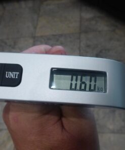 Camry Digital Luggage Scale, Portable Handheld Baggage Scale for Travel, Suitcase Scale with Hook,110 Pounds, Battery Included Red with Overweight Alert 51 619HgikieL